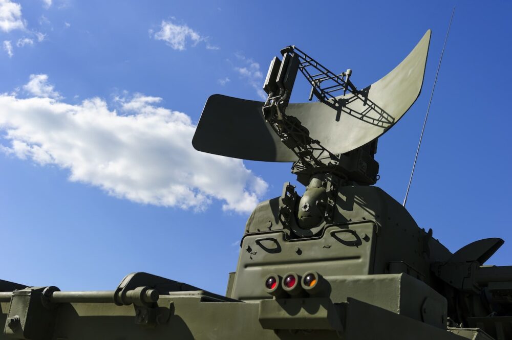 A ground-based military radar system.
