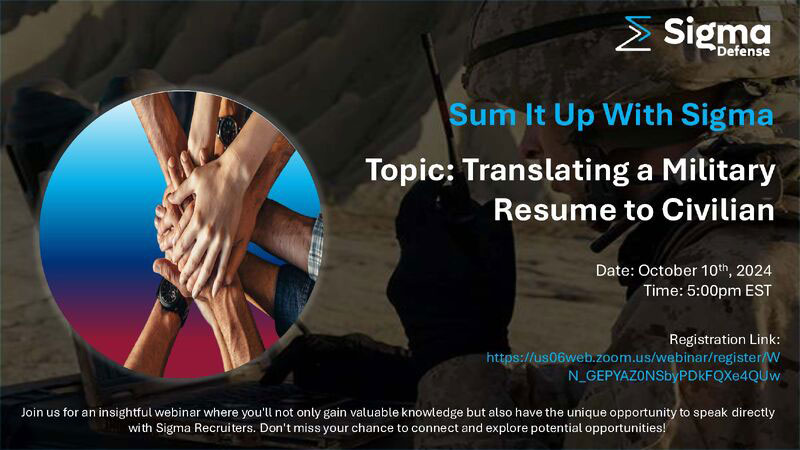 Webinar: Translating a Military Resume to Civilian