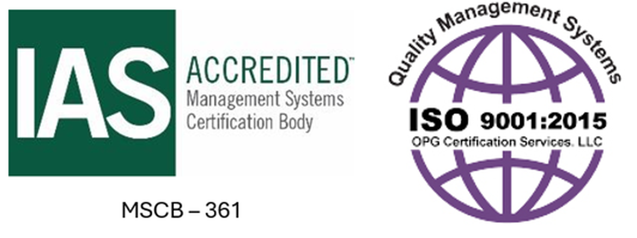 IAS ACCREDITED MSCB-361 / ISO 9001:2015
